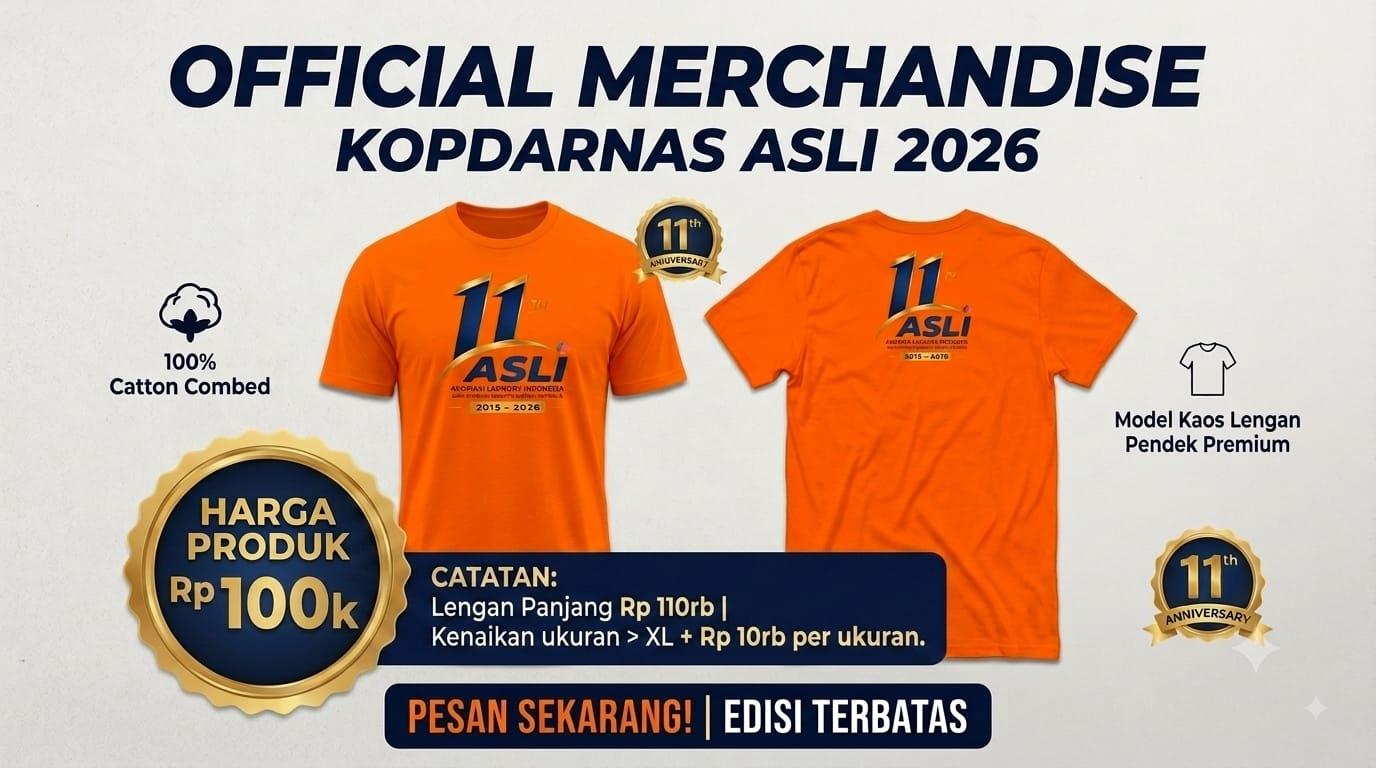 PRE-ORDER OFFICIAL MERCHANDISE KOPDARNAS ASLI 2026 - LENGAN PENDEK